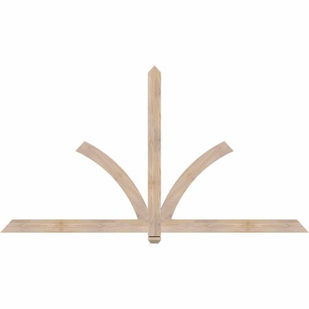 Ekena Millwork Redmond Smooth Timber Gable Bracket, Douglas Fir, 84"W x 45"H x 1 1/2"D x 3 1/2"F, 13/12 Pitch GBW084X45X0204RED00SDF